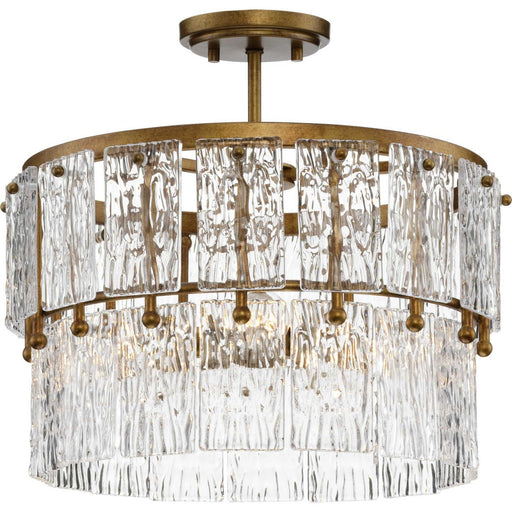 Myhouse Lighting Progress Lighting - P500443-204 - Three Light Pendant - Chevall - Gold Ombre