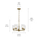 Myhouse Lighting Kichler - 44030NBR - Five Light Chandelier - Winslow - Natural Brass