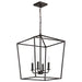 Myhouse Lighting Nuvo Lighting - 60-7952 - Four Light Pendant - Emma - Dark Bronze