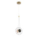 Myhouse Lighting ET2 - E24031-24BKNAB - LED Pendant - Unity - Black / Natural Aged Brass