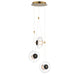 Myhouse Lighting ET2 - E24033-24BKNAB - LED Pendant - Amulet - Black / Natural Aged Brass