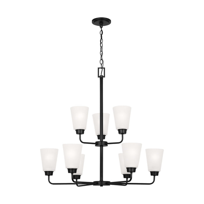 Myhouse Lighting Generation Lighting. - 3115209-112 - Nine Light Chandelier - Kerrville - Midnight Black