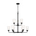 Myhouse Lighting Generation Lighting. - 3115209-112 - Nine Light Chandelier - Kerrville - Midnight Black