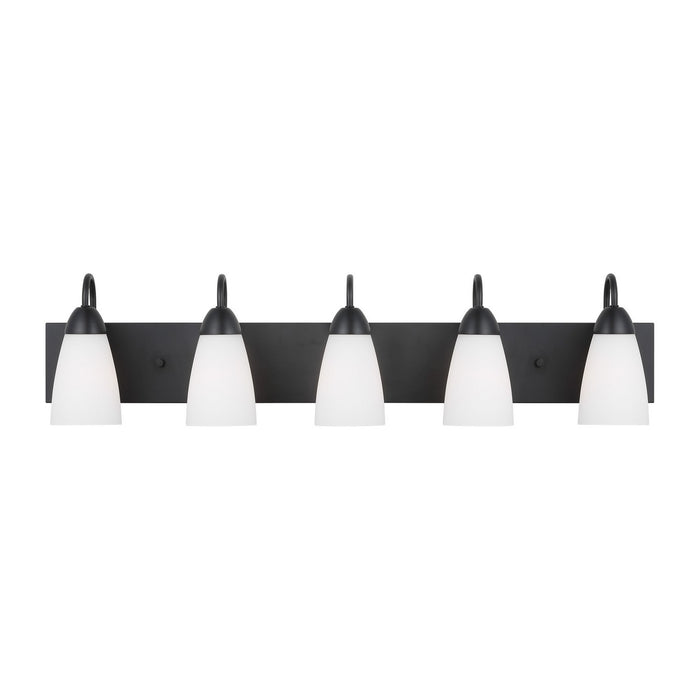 Myhouse Lighting Generation Lighting. - 4420205-112 - Five Light Wall / Bath - Seville - Midnight Black