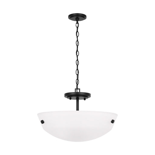 Myhouse Lighting Generation Lighting. - 7715202-112 - Two Light Semi-Flush Convertible Pendant - Kerrville - Midnight Black