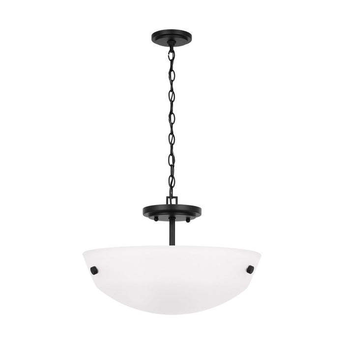 Myhouse Lighting Generation Lighting. - 7715202-112 - Two Light Semi-Flush Convertible Pendant - Kerrville - Midnight Black