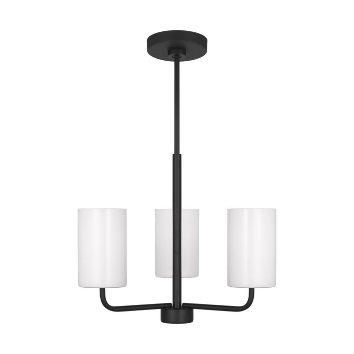 Myhouse Lighting Generation Lighting. - GLC1003MBK - Three Light Chandelier - Rhett - Midnight Black