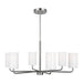 Myhouse Lighting Generation Lighting. - GLC1026BS - Six Light Chandelier - Rhett - Brushed Steel