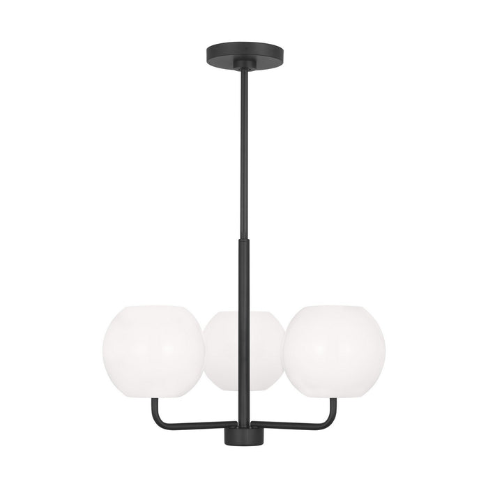 Myhouse Lighting Generation Lighting. - GLC1043MBK - Three Light Chandelier - Rory - Midnight Black