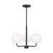 Myhouse Lighting Generation Lighting. - GLC1043MBK - Three Light Chandelier - Rory - Midnight Black