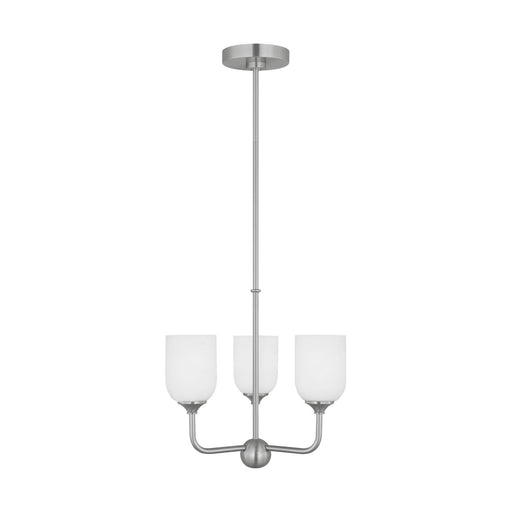 Myhouse Lighting Generation Lighting. - GLC1073BS - Three Light Chandelier - Emile - Brushed Steel