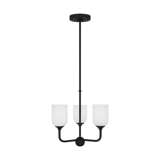 Myhouse Lighting Generation Lighting. - GLC1073MBK - Three Light Chandelier - Emile - Midnight Black