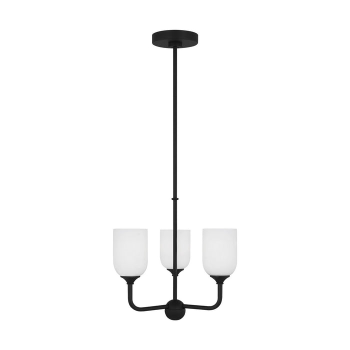 Myhouse Lighting Generation Lighting. - GLC1073MBK - Three Light Chandelier - Emile - Midnight Black