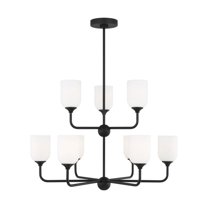 Myhouse Lighting Generation Lighting. - GLC1109MBK - Nine Light Chandelier - Emile - Midnight Black