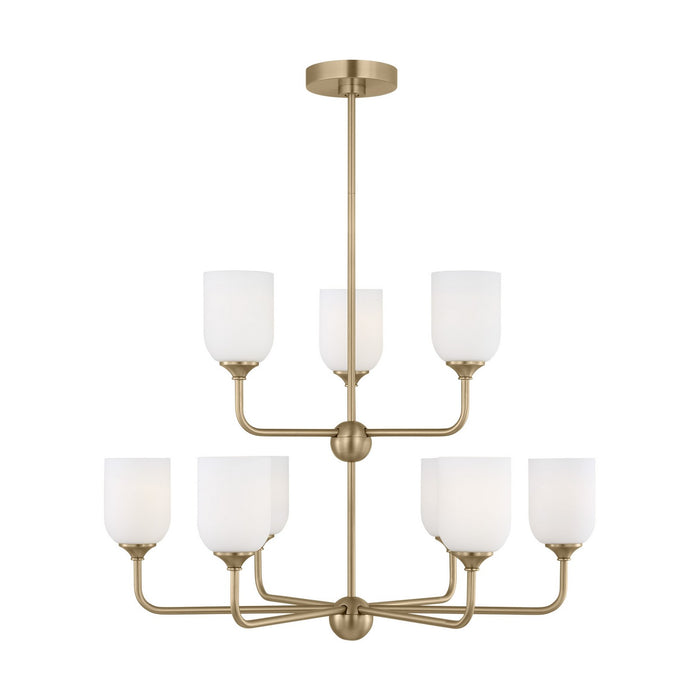 Myhouse Lighting Generation Lighting. - GLC1109SB - Nine Light Chandelier - Emile - Satin Bronze