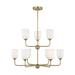 Myhouse Lighting Generation Lighting. - GLC1109SB - Nine Light Chandelier - Emile - Satin Bronze