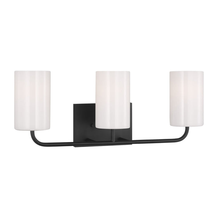 Myhouse Lighting Generation Lighting. - GLV1003MBK - Three Light Vanity - Rhett - Midnight Black