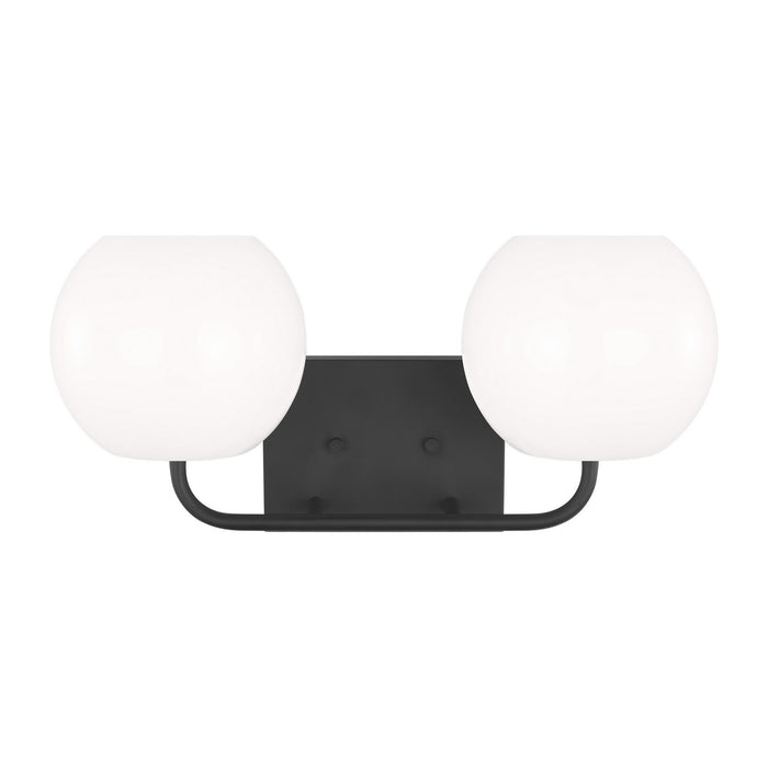 Myhouse Lighting Generation Lighting. - GLV1012MBK - Two Light Vanity - Rory - Midnight Black