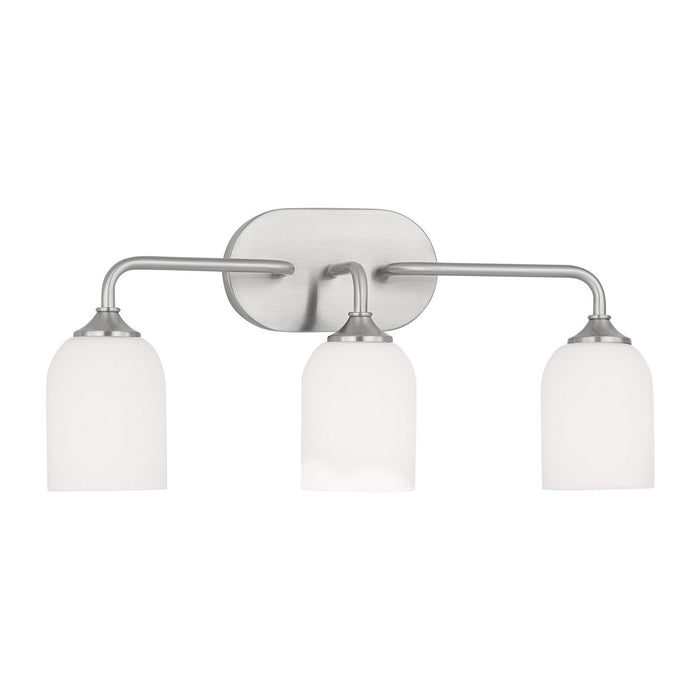 Myhouse Lighting Generation Lighting. - GLV1023BS - Three Light Vanity - Emile - Brushed Steel