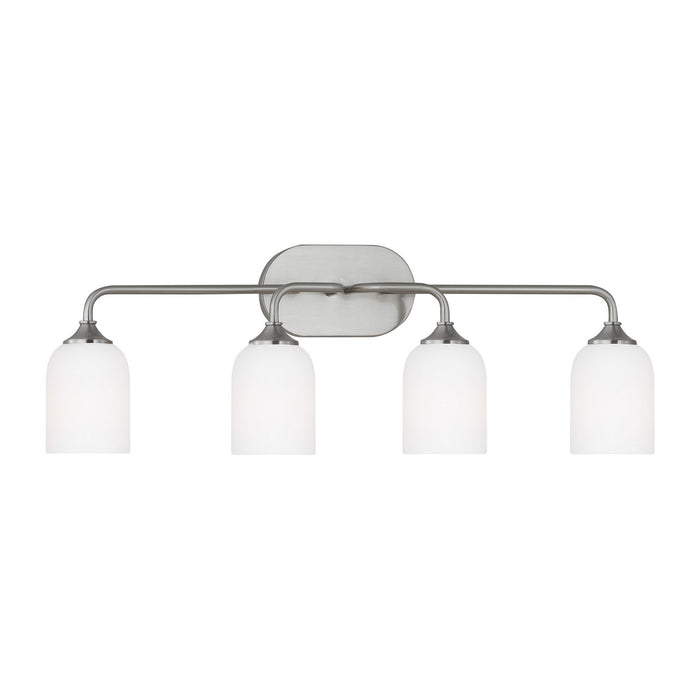 Myhouse Lighting Generation Lighting. - GLV1024BS - Four Light Vanity - Emile - Brushed Steel