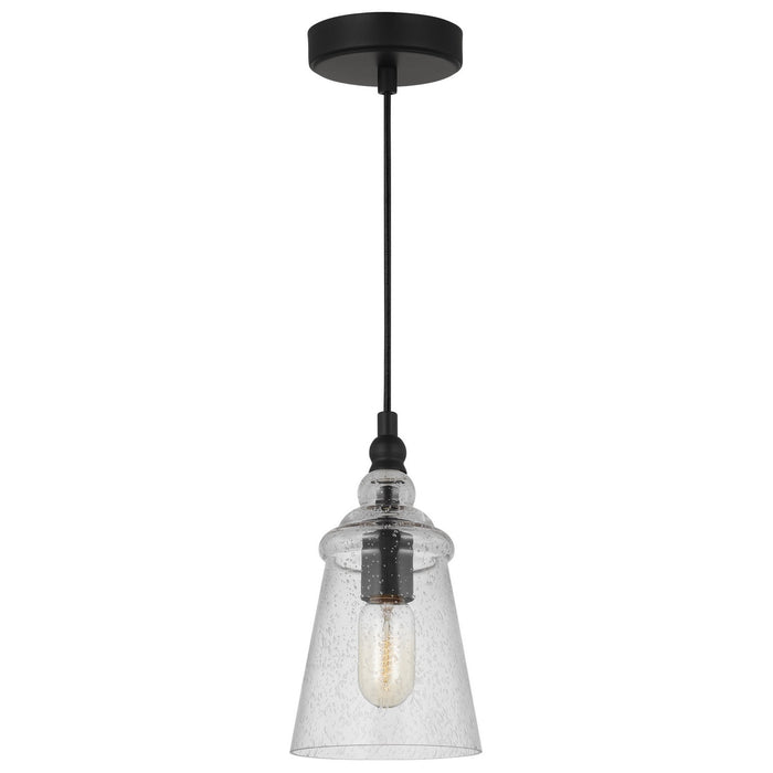 Myhouse Lighting Generation Lighting. - P1449MBK - One Light Mini Pendant - Loras - Midnight Black