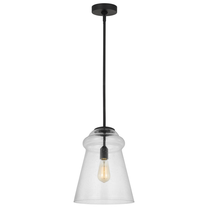 Myhouse Lighting Generation Lighting. - P1459MBK - One Light Pendant - Loras - Midnight Black