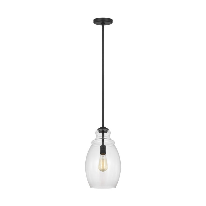 Myhouse Lighting Generation Lighting. - P1484MBK - One Light Pendant - Marino - Midnight Black