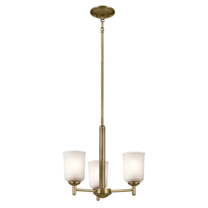 Myhouse Lighting Kichler - 43670NBR - Three Light Mini Chandelier - Shailene - Natural Brass