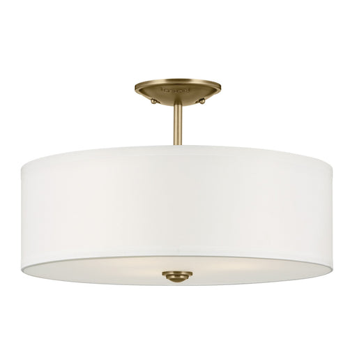 Myhouse Lighting Kichler - 43692NBR - Three Light Semi Flush Mount - Shailene - Natural Brass