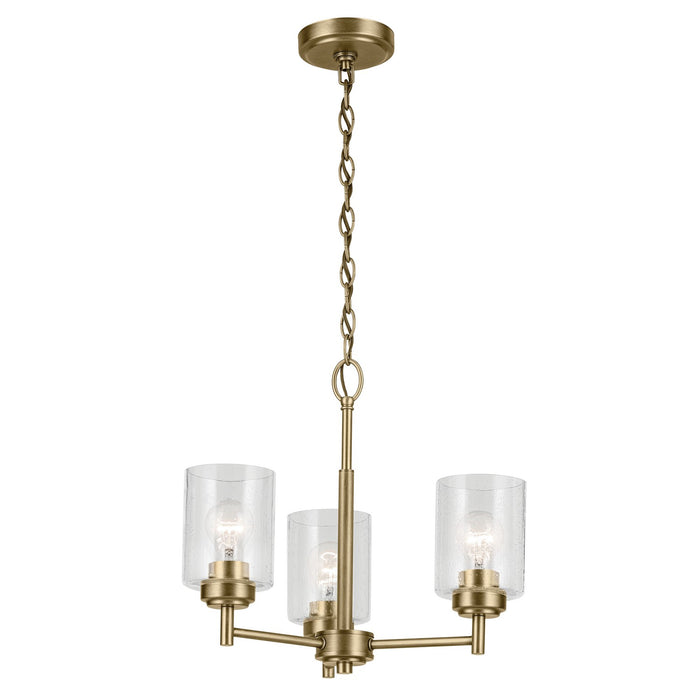 Myhouse Lighting Kichler - 44029NBR - Three Light Mini Chandelier - Winslow - Natural Brass