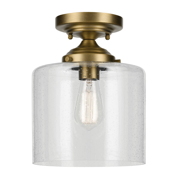 Myhouse Lighting Kichler - 44033NBR - One Light Semi Flush Mount - Winslow - Natural Brass