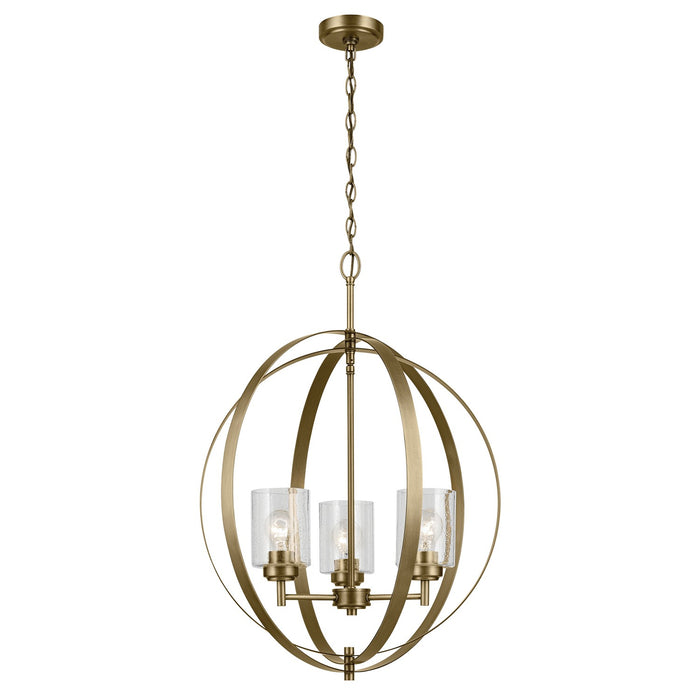 Myhouse Lighting Kichler - 44034NBR - Three Light Chandelier - Winslow - Natural Brass