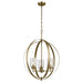 Myhouse Lighting Kichler - 44034NBR - Three Light Chandelier - Winslow - Natural Brass