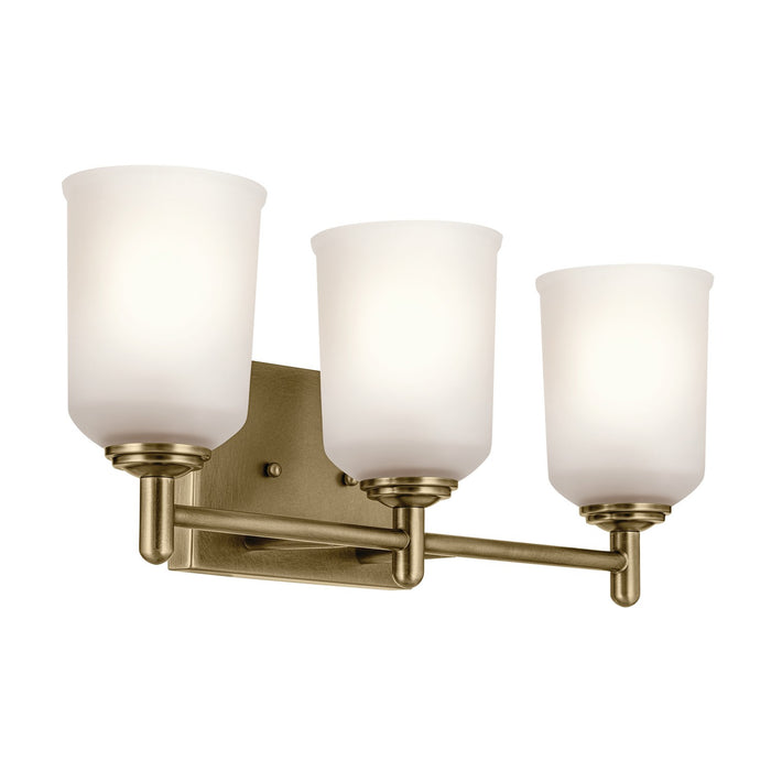 Myhouse Lighting Kichler - 45574NBR - Three Light Bath - Shailene - Natural Brass