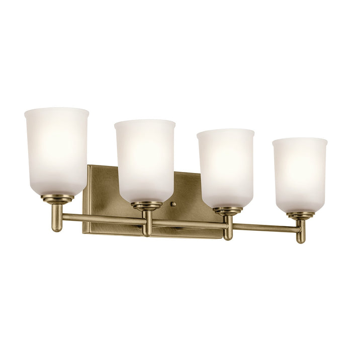 Myhouse Lighting Kichler - 45575NBR - Four Light Bath - Shailene - Natural Brass