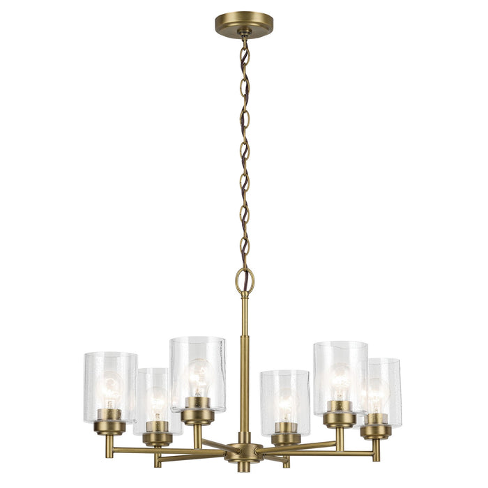 Myhouse Lighting Kichler - 52616NBR - Six Light Chandelier - Winslow - Natural Brass