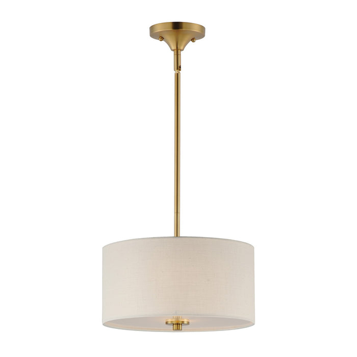 Myhouse Lighting Maxim - 10011OMNAB - Two Light Pendant / Semi-Flush Mount - Bongo - Natural Aged Brass