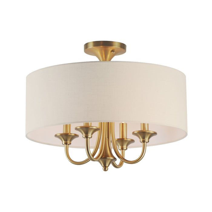 Myhouse Lighting Maxim - 10013OMNAB - Four Light Pendant / Semi-Flush Mount - Bongo - Natural Aged Brass