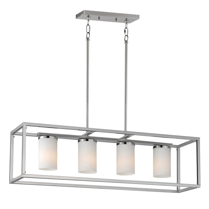 Myhouse Lighting Maxim - 10288SWSN - Four Light Linear Pendant - Lateral - Satin Nickel