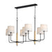 Myhouse Lighting Maxim - 11867OFNWD - Seven Light Linear Chandelier - Bozeman - Natural Wood