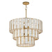 Myhouse Lighting Maxim - 12808CZNAB - Seven Light Chandelier - Miramar - Capiz / Natural Aged Brass