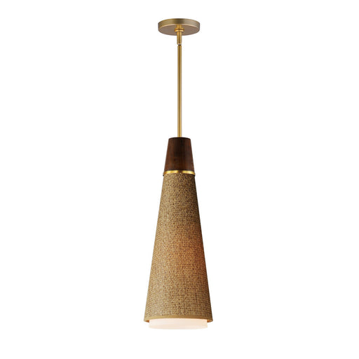 Myhouse Lighting Maxim - 14481GCNAB - One Light Pendant - Sumatra - Natural Aged Brass
