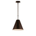 Myhouse Lighting Maxim - 15162CHB - One Light Pendant - Veritas - Chestnut Bronze