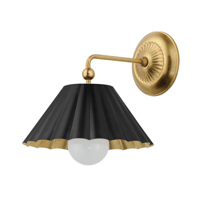 Myhouse Lighting Maxim - 18051BKGL - One Light Wall Sconce - Primrose - Black / Gold Leaf