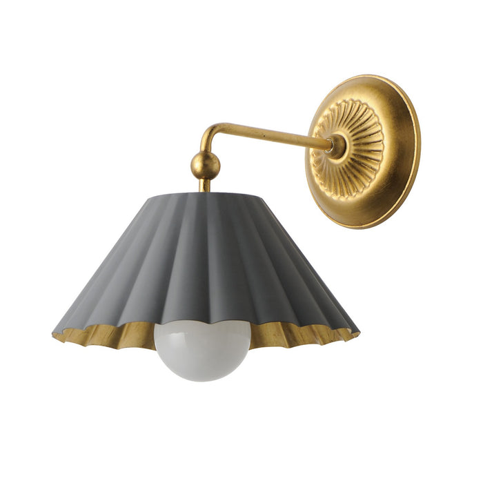 Myhouse Lighting Maxim - 18051DGGL - One Light Wall Sconce - Primrose - Dark Grey / Gold Leaf