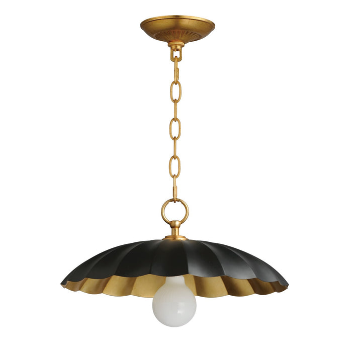 Myhouse Lighting Maxim - 18055BKGL - One Light Pendant - Primrose - Black / Gold Leaf