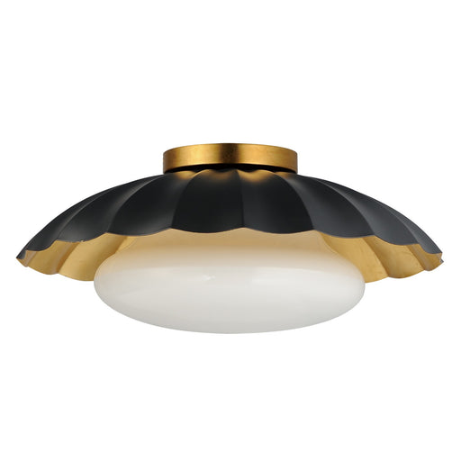 Myhouse Lighting Maxim - 18059BKGL - One Light Flush Mount - Primrose - Black / Gold Leaf