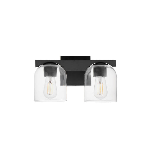 Myhouse Lighting Maxim - 21232CLBK - Two Light Bath Vanity - Scoop - Black