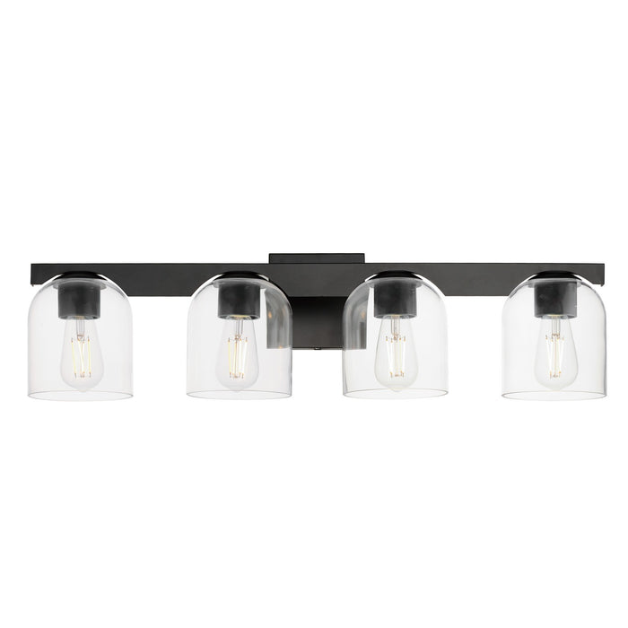 Myhouse Lighting Maxim - 21234CLBK - Four Light Bath Vanity - Scoop - Black