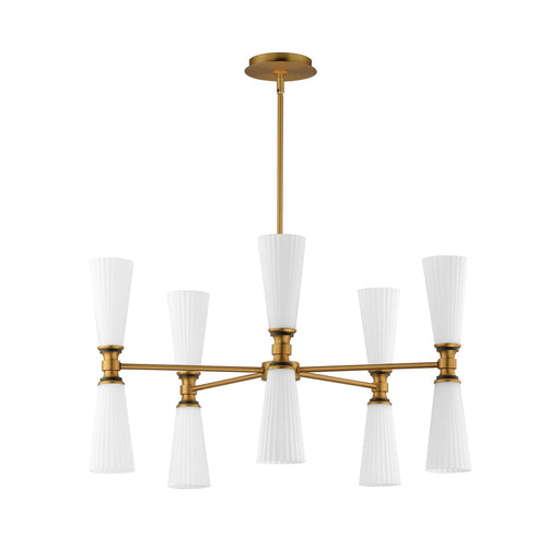 Myhouse Lighting Maxim - 24825SWBKNAB - Ten Light Chandelier - Krevat - Black / Natural Aged Brass